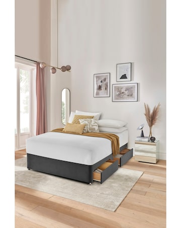 Silentnight Velvet 4 Drawer Divan Base Only