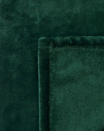 Plush Fleece Throw - Forest Green