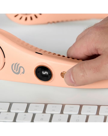 Swan Rechargeable Neck Fan - Peach