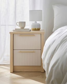 Peyton Ready Assembled 2 Drawer Bedside Chest