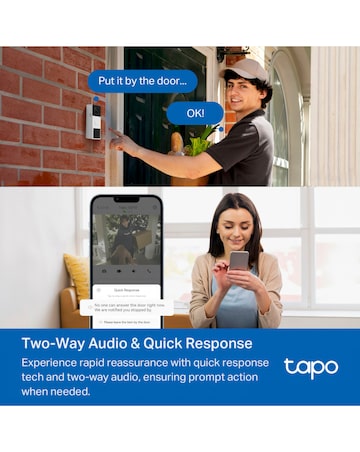 TP-Link Tapo D210 2k Video Doorbell With Chime