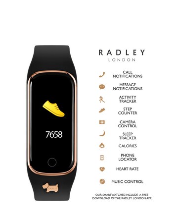 Radley Series 8 Silicone Strap Smart Watch - Black