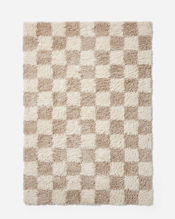 Nomad Shaggy Chequerboard Cosy Rug