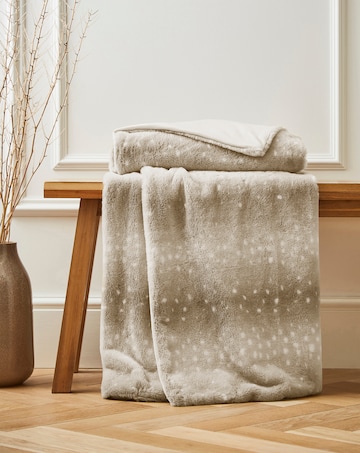 Faux Fur Dotted Animal Throw
