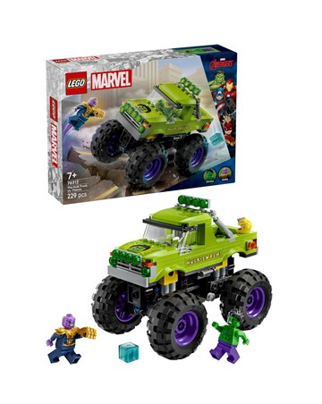 LEGO Marvel The Hulk Truck vs. Thanos Super Hero Building Toy Vehicle 76312
