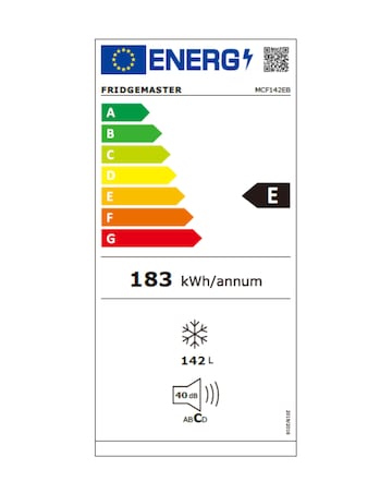 Fridgemaster MCF142EB 142L Chest Freezer - Black E Rated