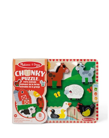 Melissa & Doug Farm Animals Chunky Puzzle - 8 Pieces