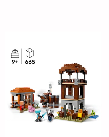 LEGO Minecraft The Pillager Outpost and Ravager, Village Building Toy 21278