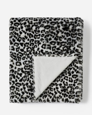 Leopard Printed Faux Fur Throw