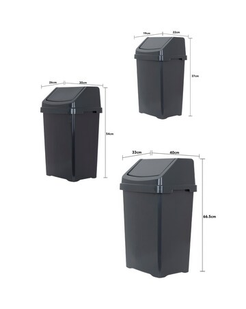 Wham 3 Piece Casa Bin Set 8L 25L 50L