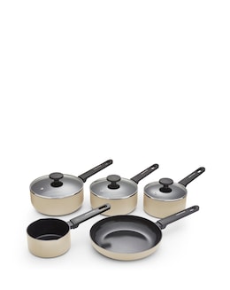 Morphy Richards Recycled Aluminium Cream 5 Piece Pan Set