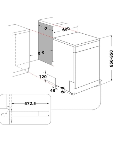 Hotpoint H2F HL626 UK Full Size Dishwasher
