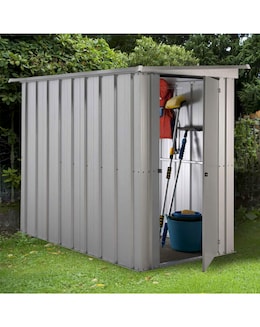 Yardmaster 5x4ft Pent Metal Shed - Silver