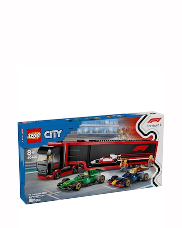 LEGO City F1 Truck with RB20 & AMR24 F1 Cars Playset 60445