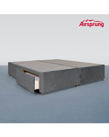 Airsprung Velvet Divan Base with 2 Drawers