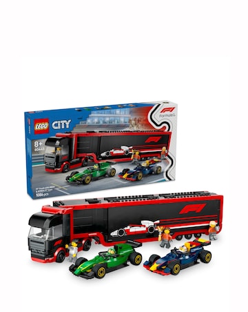 LEGO City F1 Truck with RB20 & AMR24 F1 Cars Playset 60445