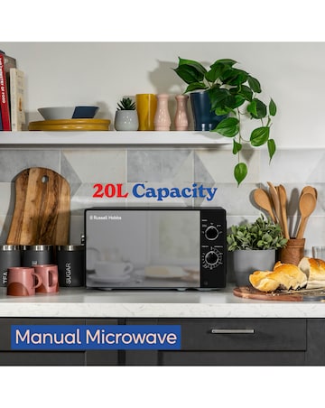 Russell Hobbs RHM2027B 20L Black Manual Microwave