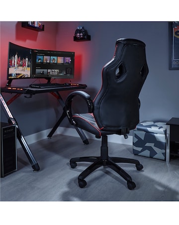 X Rocker Maverick Ergonomic PC Office Gaming Chair - Black / Red