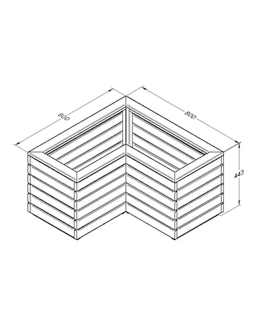 Forest Linear Corner Planter 80cm