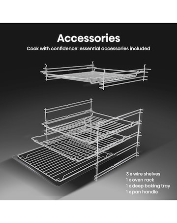 Hisense HDCEC6C20X 60cm Electric Double Cooker - Grey