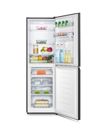 Fridgemaster MC55240DEB Fridge Freezer with Water Dispenser- E Rated