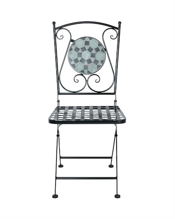 Charles Bentley Mosaic Bistro Set - Blue