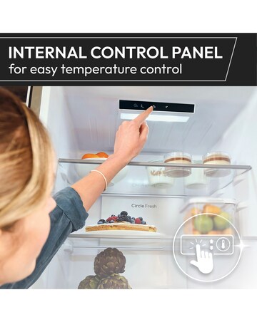 Hoover HHCR3818ENPL Non-Plumbed Total No Frost American Fridge Freezer - Silver