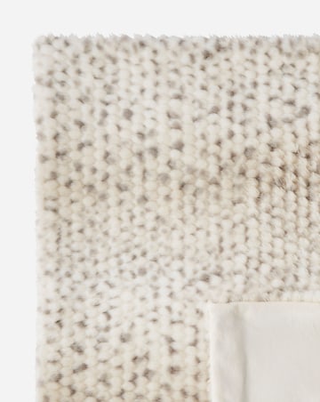 Bobble Textured Faux Fur Throw