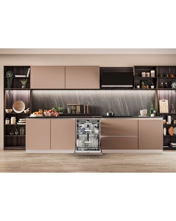 Hotpoint Maxi Space H7FHP43XUK Full Size Dishwasher 15 Place Silver + Install