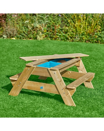 Tp Deluxe Wooden Picnic Table Sandpit