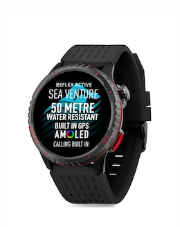 Reflex Active Venture AMOLED 50m Swim GPS Silicone Strap Smart Watch - Black