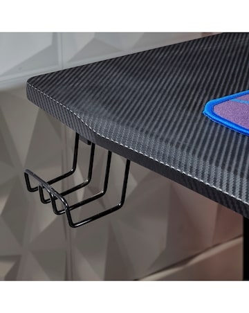 X Rocker Ocelot Gaming Desk & Saturn Junior Gaming Chair Bundle - Blue