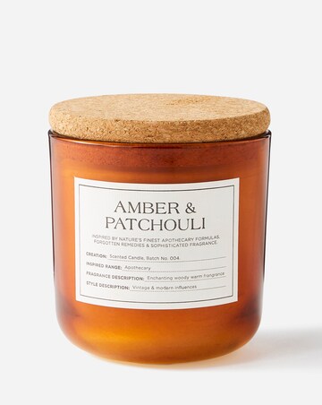 Apothecary Amber & Patchouli Medium Glass Candle