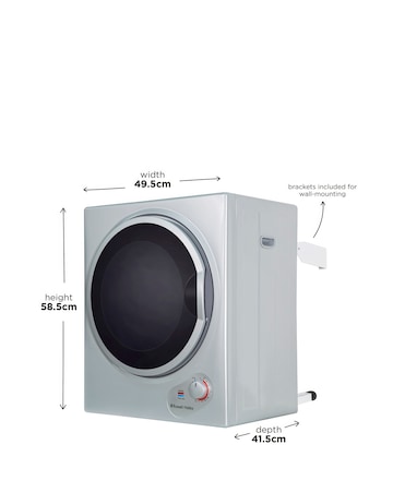 Russell Hobbs RH3VTD800S 2.5kg Compact Vented Tumble Dryer - Silver