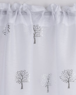 Birch Tree Foil Print Voile