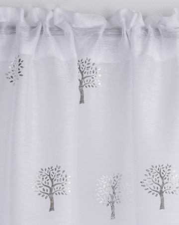 Birch Tree Foil Print Voile