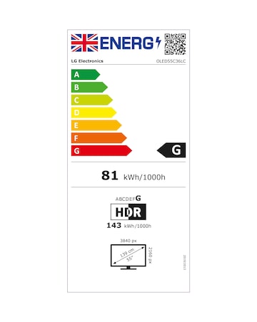 LG OLED55C36LC 55in OLED Advanced 4K UHD HDR Smart TV
