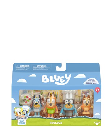 Bluey Lets Play Chef 4 Figure Pack - Pavolva