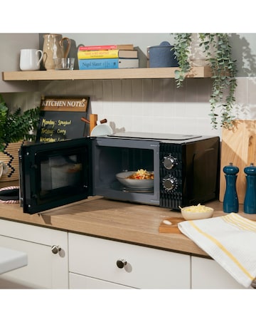 Russell Hobbs Black Honeycomb Bundle - Kettle, 4 Slice Toaster & Microwave