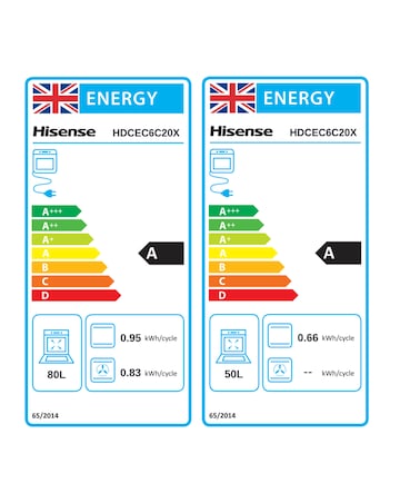 Hisense HDCEC6C20X 60cm Electric Double Cooker - Grey