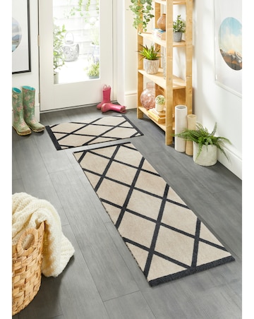 My Mat Border Geo Washable Runner