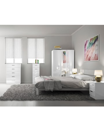 Kendal Ready Assembled High Gloss 4 Plus 4 Drawer Chest