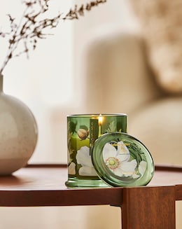 White Poppy &amp; Sage Jar Lidded Candle