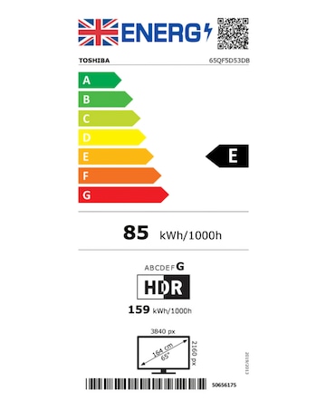Toshiba Fire 65QF5D53DB 65in Smart 4K UHD HDR QLED TV