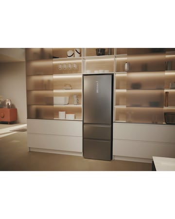 Haier HTW5618ENMG Combi Series 5 180cm Fridge Freezer - Inox