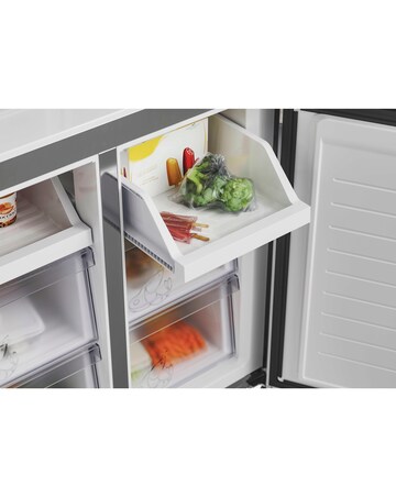Hoover HHCR3818ENPL Non-Plumbed Total No Frost American Fridge Freezer - Silver