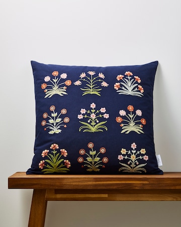 Eden Embroidered Floral Cushion