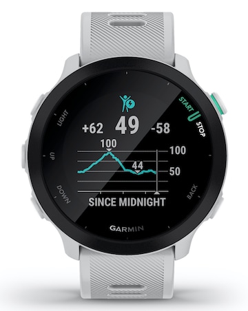 Garmin Forerunner 55 GPS Running Smart Watch - White