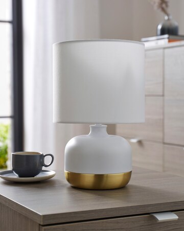 White and Gold Touch Table Lamp