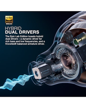 JLab Epic Lab Edition True Wireless Earbuds - Black